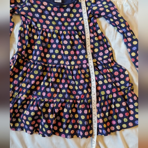 🔖4 for $20 Gymboree sz6 cotton candy-print long sleeve tiered a-line dress VGUC - Picture 3 of 3